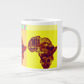 Jumbo Coffee Mugs met liefdevolle Afrikaanse kleur Grote Koffiekop (Rechts)