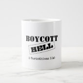 JUMBO COFFEE VEEL : BOYCOTT HELL GROTE KOFFIEKOP (Voorkant)