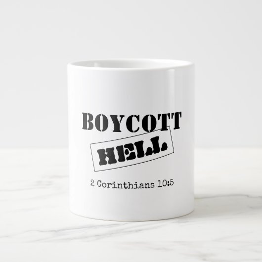 JUMBO COFFEE VEEL : BOYCOTT HELL GROTE KOFFIEKOP (Voorkant)