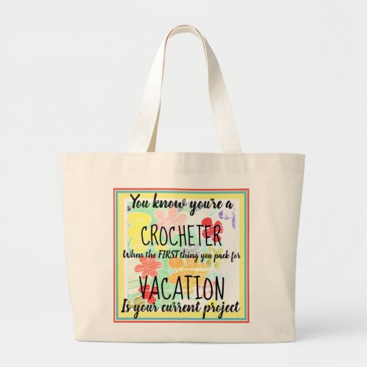 Jumbo Crochet Canvas tas (Voorkant)