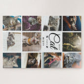 Jumbo Custom Cat Pet Photo Collage Paw Legpuzzel (Horizontaal)