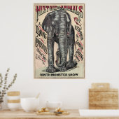  JUMBO de ELEPHANT CIRCUS AD c. 1883 Poster (Keuken)
