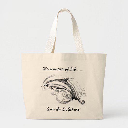 Jumbo Dolphin Canvas tas (Voorkant)