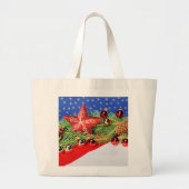 Jumbo Einkaufstasche Frohes Weihnachtsfest Grote Tote Bag (Voorkant)