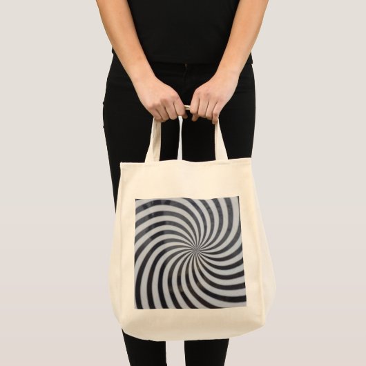 Jumbo Einkaufstasche mit Hypnose Spirale Design Tote Bag (Voorkant (product))