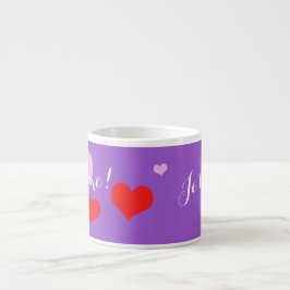 Jumbo-Espresso-Tasse, Je t'aime! - Ich liebe Dich Espresso Kop
