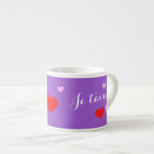 Jumbo-Espresso-Tasse, Je t'aime! - Ich liebe Dich Espresso Kop (Voorkant rechts)