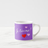 Jumbo-Espresso-Tasse, Je t'aime! - Ich liebe Dich Espresso Kop (Rechts)