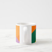 Jumbo-Espressotasse, bunte geometrische Flächen Espresso Kop (Achterkant)