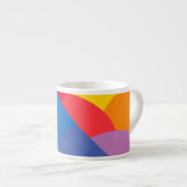 Jumbo-Espressotasse, bunte geometrische Flächen Espresso Kop (Voorkant rechts)