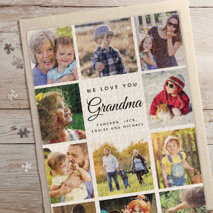 Jumbo Family Photo Collage Grandma WE houden van j Legpuzzel