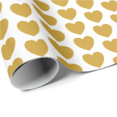 Jumbo Faux Gold Heart Pattern Valentijnse cadeau Cadeaupapier (Rol Hoek)