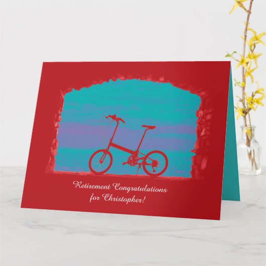 JUMBO Fiets Happy Retirement Gefeliciteerd Kaart (Gele Bloem)