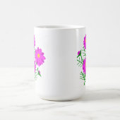 Jumbo Floral Mug with Bright Pink Flowers Koffiemok (Center)