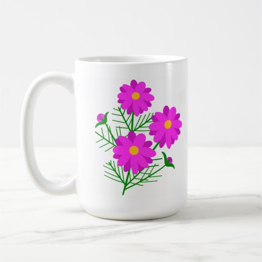 Jumbo Floral Mug with Bright Pink Flowers Koffiemok (Links)