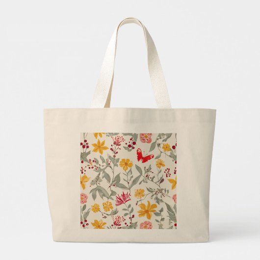 Jumbo Flower Canvas tas (Achterkant)