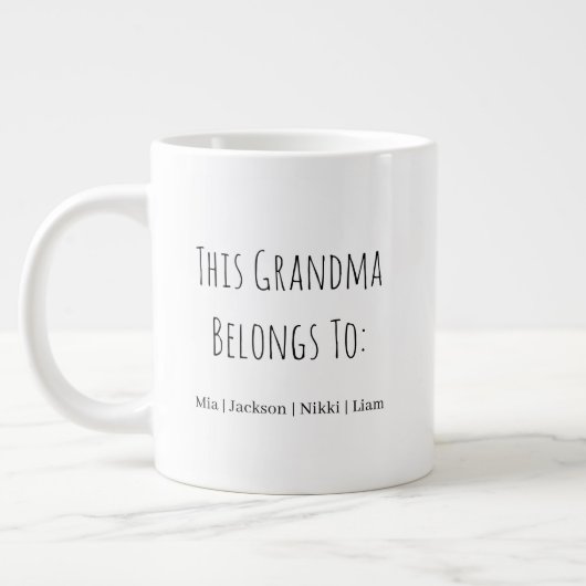JUMBO formaat Deze oma is van - Grappig  Grote Koffiekop (Links)