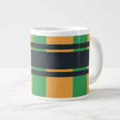 Jumbo Geel Groen Blauw Plaid Grote Koffiekop (Voorkant rechts)