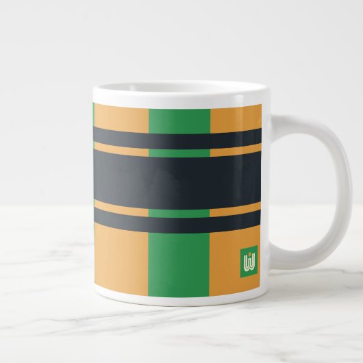 Jumbo Geel Groen Blauw Plaid Grote Koffiekop (Rechts)