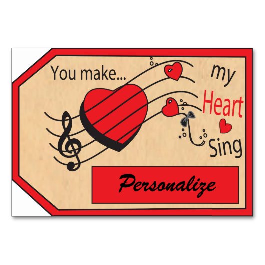 Jumbo Gift Label Je laat mijn hart zingen Kaart (Voorkant)