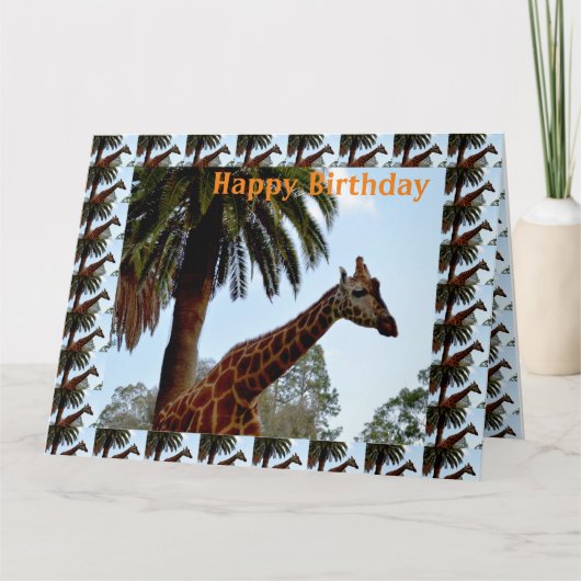 Jumbo Giraffes Birthday Kaart (Voorkant)