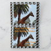 Jumbo Giraffes Birthday Kaart (Binnen)