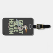 Jumbo Great Blue Heron Bagagelabel (Voorkant horizontaal)