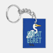 Jumbo Great Egret Sleutelhanger (Voorkant Links)