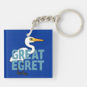 Jumbo Great Egret Sleutelhanger (Achterkant)