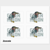 Jumbo Green Heron Rechthoekige Sticker (Vel)