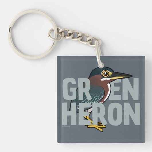 Jumbo Green Heron Sleutelhanger (Voorkant)