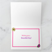 Jumbo Happy Birthday met bloemen en ballonnen Kaart (Binnen)