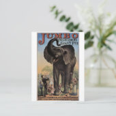 Jumbo het Giant Elephant Retro Theater Briefkaart (Staand voorkant)