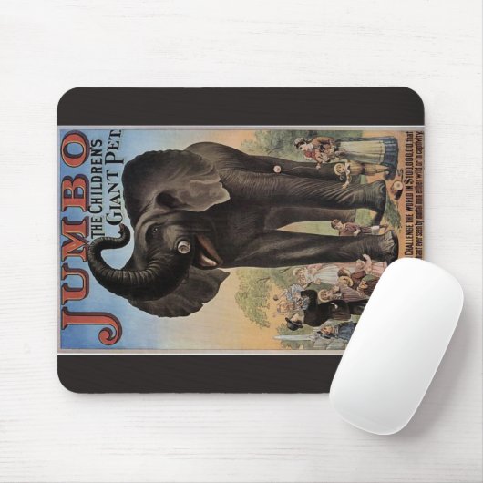 Jumbo het Giant Elephant Retro Theater Muismat (Met muis)