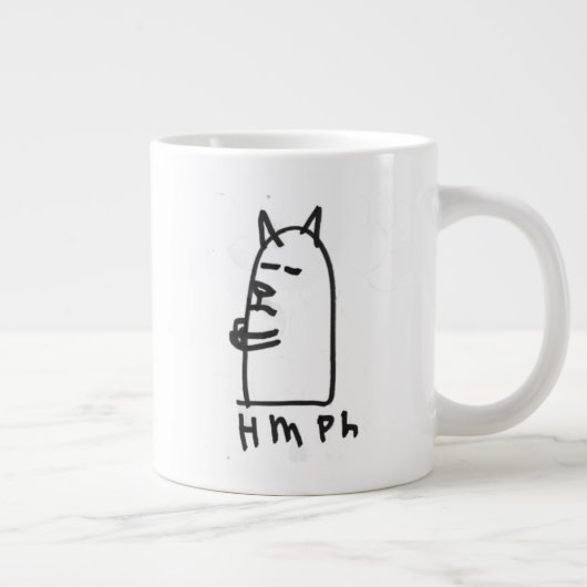 Jumbo hmph-mok in het zwart grote koffiekop (Rechts)