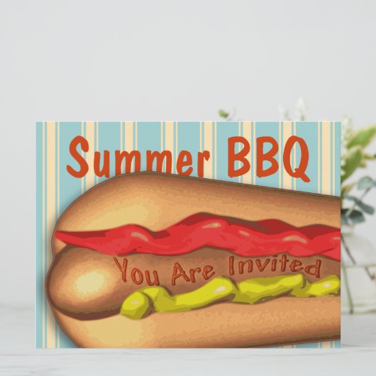 Jumbo Hotdog - Overmaatse uitnodiging (Staand voorkant)