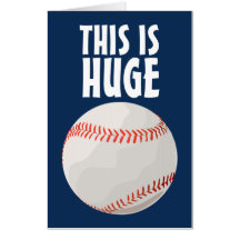 JUMBO HUGE BIRTHDAY BASEBALL WENSKAARTEN