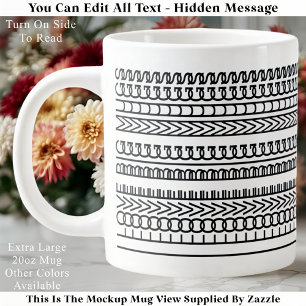 Jumbo I Love Big Mugs Aangepaste Verborgen Bericht Grote Koffiekop