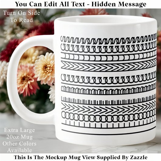 Jumbo I Love Big Mugs Custom Hidden Message Funny Grote Koffiekop