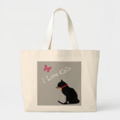 Jumbo I Love Cats Grey and White Graphic Tas (Voorkant)