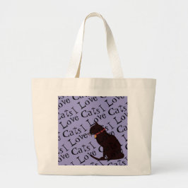 Jumbo I Love Cats Lila grafisch Tas