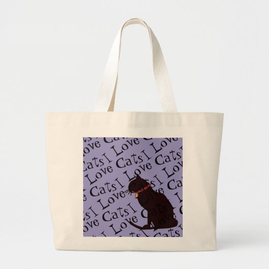 Jumbo I Love Cats Lila grafisch Tas (Voorkant)