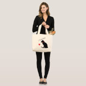 Jumbo I Love Cats Red Heart and White Graphic Tas (Voorkant (model))
