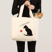Jumbo I Love Cats Red Heart and White Graphic Tas (Voorkant (product))