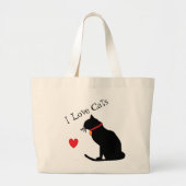 Jumbo I Love Cats Red Heart and White Graphic Tas (Voorkant)