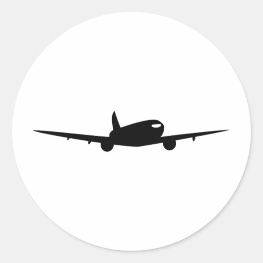 Jumbo Jet Ronde Sticker (Voorkant)