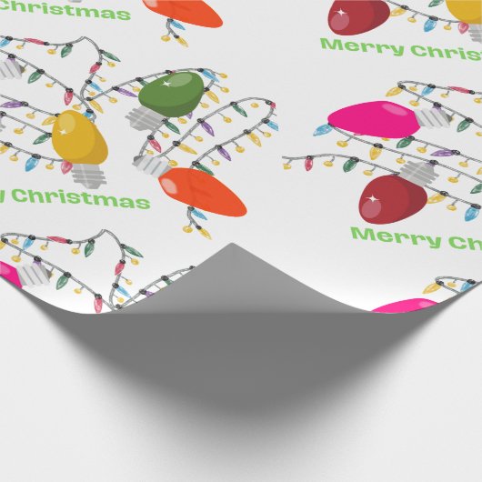 Jumbo kerstverlichting inpakpapier (Hoek)