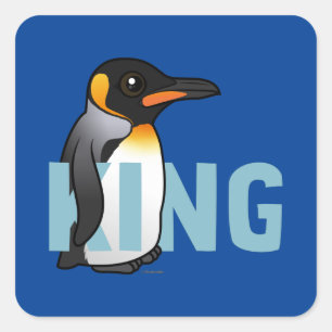Jumbo King Penguin Vierkante Sticker