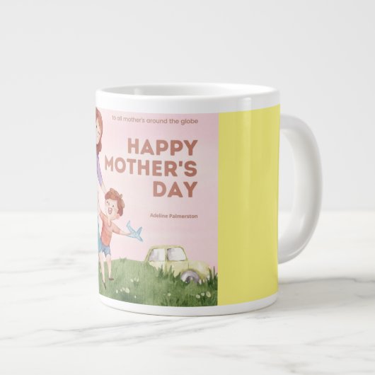 Jumbo koffie Mok. Grote Koffiekop (Voorkant rechts)