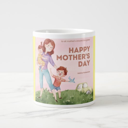 Jumbo koffie Mok. Grote Koffiekop (Voorkant)